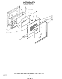 DOOR Diagram and Parts List for RB120PXK2  Whirlpool Wall Oven