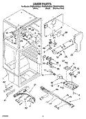 LINER PARTS Diagram and Parts List for ER8MHKXRB00  Whirlpool Refrigerator
