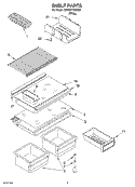 SHELF Diagram and Parts List for 3XART716GG01  Whirlpool Refrigerator