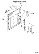 INNER DOOR PARTS Diagram and Parts List for DU810SWLU0  Whirlpool Dishwasher