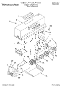 SECTION Diagram and Parts List for KWVU265YBA1  KitchenAid Range Hood