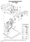 TOP AND CONSOLE PARTS Diagram and Parts List for YMED5700TQ0  Maytag Dryer
