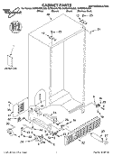 CABINET, LITERATURE Diagram and Parts List for GC5SHGXLB00  Whirlpool Refrigerator