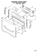 CONTROL PANEL PARTS Diagram and Parts List for YSF379LEMQ1  Whirlpool Range