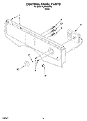 CONTROL PANEL PARTS Diagram and Parts List for YLEW0050PQ0  Whirlpool Dryer