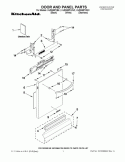 DOOR AND PANEL PARTS Diagram and Parts List for KUDS30FXBL1  KitchenAid Dishwasher