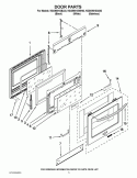 DOOR PARTS Diagram and Parts List for KGSK901SBL02  KitchenAid Range