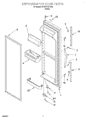 REFRIGERATOR DOOR Diagram and Parts List for 6ED22PKXFW02  Whirlpool Refrigerator