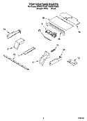 TOP VENTING PARTS, OPTIONAL PARTS Diagram and Parts List for YGBS277PDQ9  Whirlpool Wall Oven