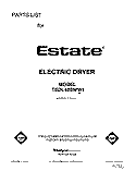 SECTION Diagram and Parts List for TEDL400WN1  Whirlpool Dryer