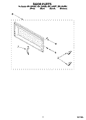 DOOR PARTS Diagram and Parts List for MH1150XMB1  Whirlpool Microwave