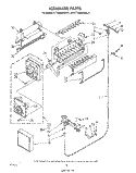 ICEMAKER Diagram and Parts List for ET18JMXRWR3  Whirlpool Refrigerator