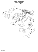 AIR FLOW PARTS Diagram and Parts List for MH1160XSQ2  Whirlpool Microwave