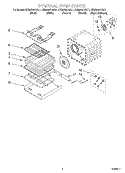 INTERNAL OVEN Diagram and Parts List for KEMS307GBS1  KitchenAid Microwave Oven Combo