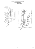 LATCH BOARD Diagram and Parts List for MT1100SHQ0  Whirlpool Microwave
