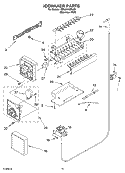 ICEMAKER PARTS, PARTS NOT ILLUSTRATED Diagram and Parts List for ED5JHAXML00  Whirlpool Refrigerator