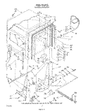 TUB , LITERATURE AND OPTIONAL Diagram and Parts List for DU7800XS3  Whirlpool Dishwasher