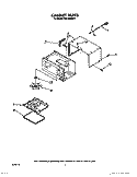 CABINET Diagram and Parts List for MS1600XW1  Whirlpool Wall Oven