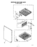 DISHRACK AND PANEL Diagram and Parts List for SHU55040  Whirlpool Dishwasher
