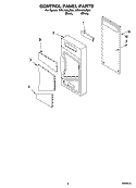 CONTROL PANEL PARTS Diagram and Parts List for MT2145SJQ01  Whirlpool Microwave