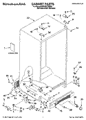 CABINET PARTS Diagram and Parts List for KSRY25CTMS00  KitchenAid Refrigerator
