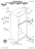 CABINET, LITERATURE Diagram and Parts List for ET4WSMXKT01  Whirlpool Refrigerator