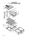SHELF Diagram and Parts List for RT20CKXZW00  Roper Refrigerator