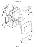 DOOR Diagram and Parts List for DP3800XLW1  Whirlpool Dishwasher