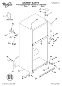 CABINET PARTS Diagram and Parts List for ET8CHMXKQ03  Whirlpool Refrigerator