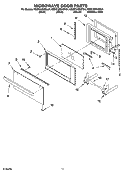 MICROWAVE DOOR PARTS, OPTIONAL PARTS Diagram and Parts List for KEMC308KSS04  KitchenAid Microwave Oven Combo