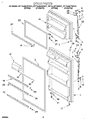 DOOR Diagram and Parts List for ET16JMXBW01  Whirlpool Refrigerator