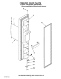 FREEZER DOOR PARTS Diagram and Parts List for KSRS25RVMK05  KitchenAid Refrigerator