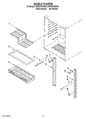 SHELF PARTS Diagram and Parts List for KURS24RSBS01  KitchenAid Refrigerator