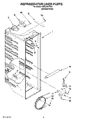 REFRIGERATOR LINER PARTS Diagram and Parts List for ED5LHEXTD00  Whirlpool Refrigerator