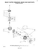 BRAKE, CLUTCH, GEARCASE, MOTOR AND PUMP Diagram and Parts List for LA3400XMW1  Whirlpool Washer