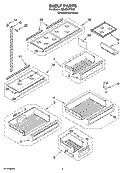 SHELF PARTS Diagram and Parts List for KBLO36FTX02  KitchenAid Refrigerator
