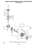BRAKE, CLUTCH, GEARCASE, MOTOR AND PUMP Diagram and Parts List for LA5530XPW2  Whirlpool Washer