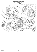 BULKHEAD PARTS, OPTIONAL PARTS (NOT INCLUDED) Diagram and Parts List for CEDS984RQ0  Crosley Dryer