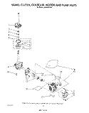 BRAKE, CLUTCH, GEARCASE, MOTOR AND PUMP Diagram and Parts List for LA6888XTF0  Whirlpool Washer