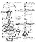 DOOR Diagram and Parts List for 8565L10  Roper Dishwasher