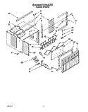 CABINET Diagram and Parts List for CA12WR41  Crosley Air Conditioner