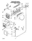 ICEMAKER, LIT/OPTIONAL Diagram and Parts List for RS22BRXBW00  Roper Refrigerator