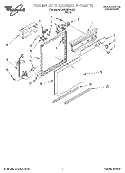 FRAME AND CONSOLE Diagram and Parts List for DU810DWGX0  Whirlpool Dishwasher