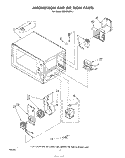MAGNETRON AND AIR FLOW Diagram and Parts List for MW1000XP1  Whirlpool Microwave