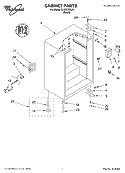 CABINET Diagram and Parts List for EL03CCXLB  Whirlpool Refrigerator