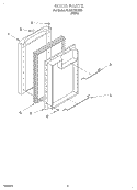 DOOR Diagram and Parts List for EL02CCXHW00  Whirlpool Refrigerator