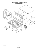 MICROWAVE CABINET Diagram and Parts List for KEMS376TBL2  KitchenAid Microwave Oven Combo