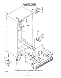CABINET Diagram and Parts List for EV200NXKW0  Whirlpool Freezer