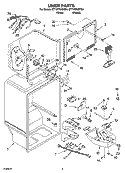 LINER PARTS Diagram and Parts List for ET1WTKXKQ04  Whirlpool Refrigerator