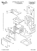 LOWER OVEN Diagram and Parts List for RBD307PDQ4  Whirlpool Wall Oven